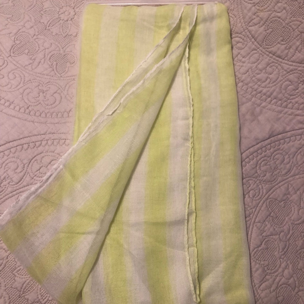 Striped Green 54”x45” Scarf